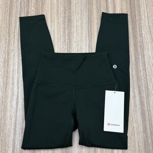 NWT Lululemon Wunder Train High Rise 25” Size 2 Leggings in Legacy Green color